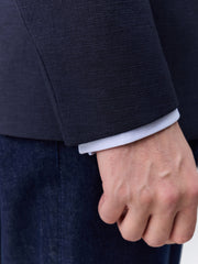 Veste regular bleu marine — détail poignet