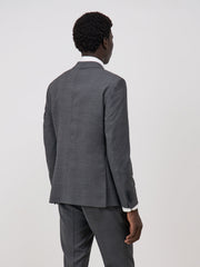 Veste de costume grise prince de Galles — vue de profil. Soniel Paris.