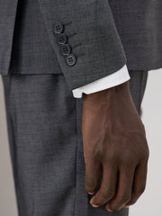 Veste de costume grise prince de Galles — vue de dos. Soniel Paris.