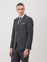 Veste de costume grise — vue de face. Soniel Paris.