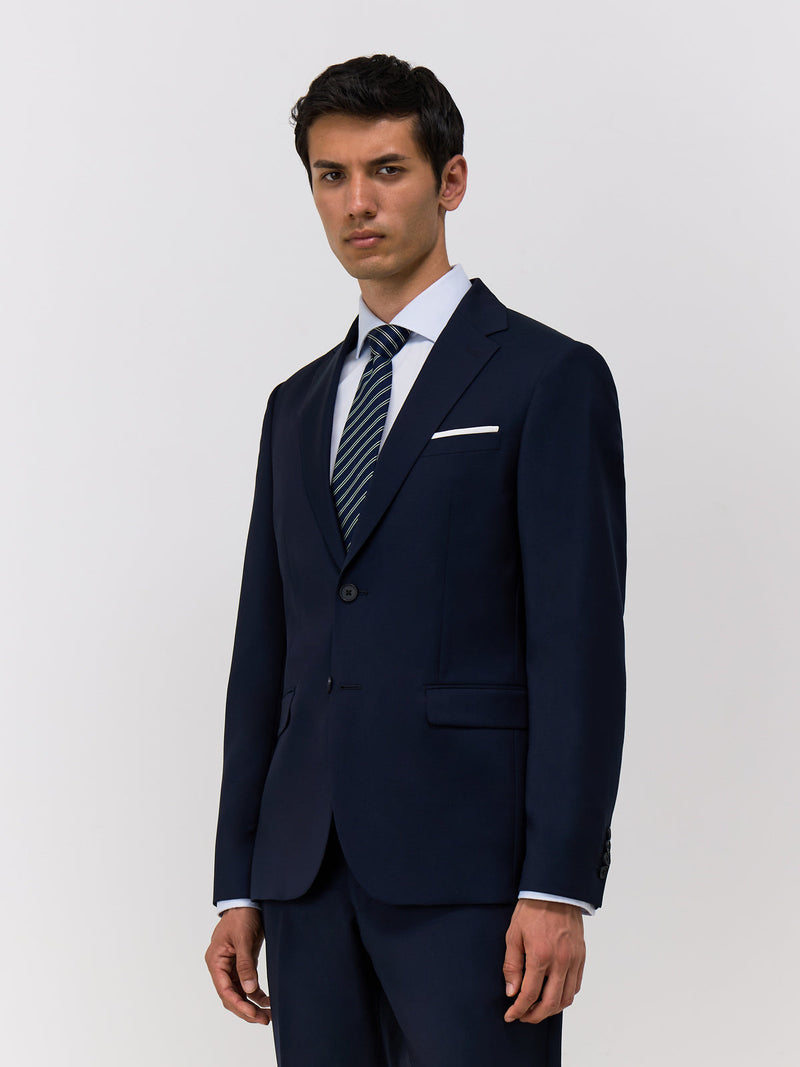 Veste de costume bleu marine, vue portée de face