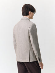 Veste regular marron — vue portée de dos, trois-quarts