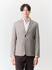 Veste regular marron — vue portée de face, en pied