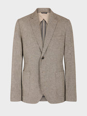 Veste regular marron — pièce isolée, vue de face
