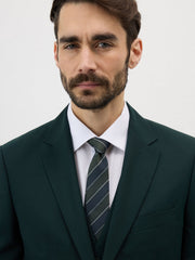 Veste de costume vert bouteille, détail du revers