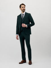 Veste de costume vert bouteille, vue portée en pied