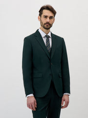 Veste de costume vert bouteille, vue portée de face