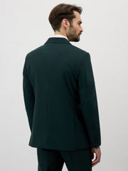 Veste croisée vert bouteille — vue portée de dos