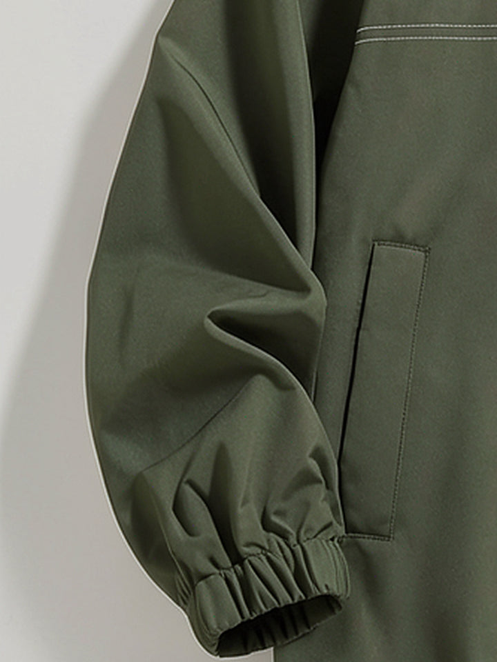Veste à capuche contrastante