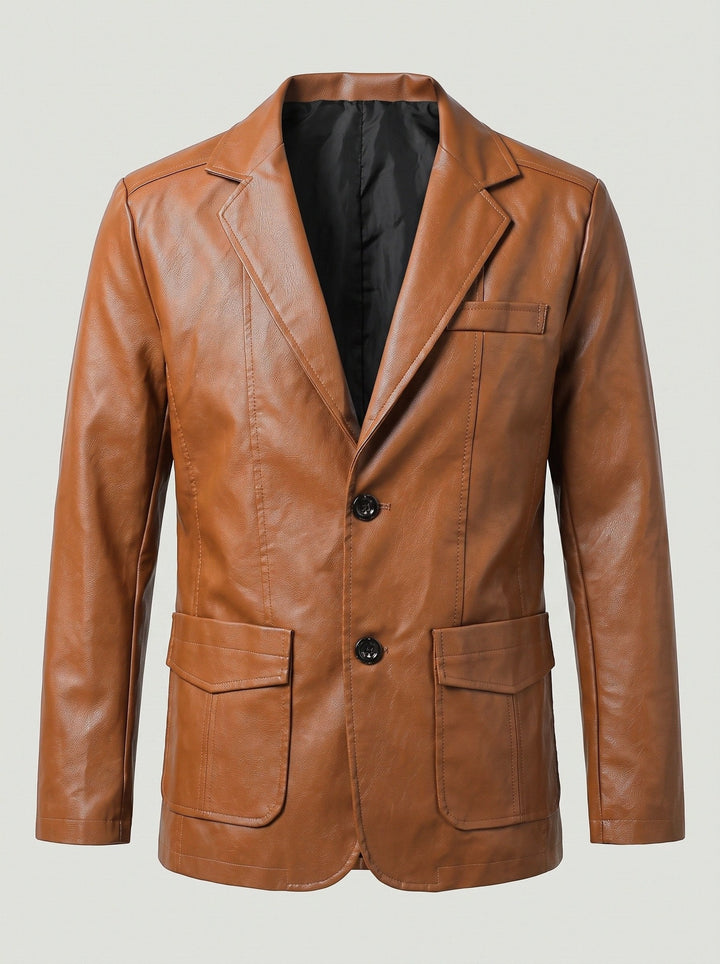 Veste à revers et poches apparentes