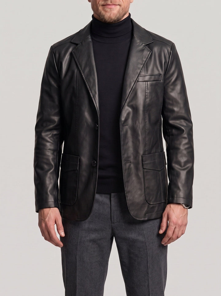 Veste à revers et poches apparentes