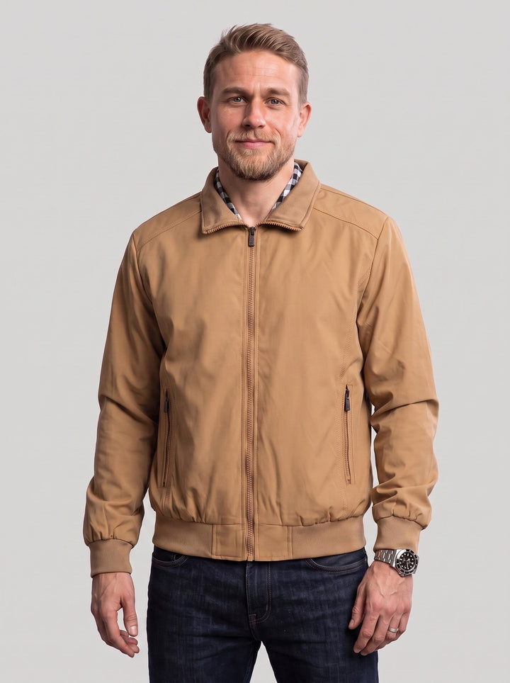 Veste zippée à col rabattu