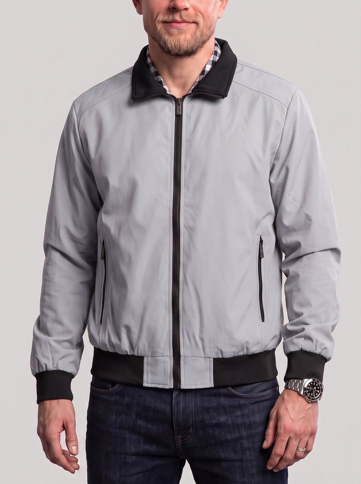 Veste zippée à col rabattu