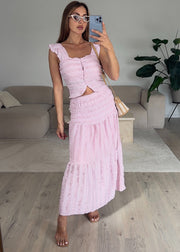 Ensemble smocké rose