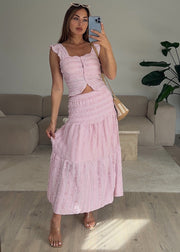 Ensemble smocké rose