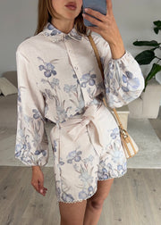 Ensemble chemise short floral